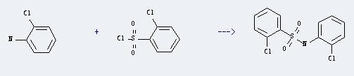 o-Chlorobenzenesulfonyl chloride can react with 2-chloro-aniline to produce 2-chloro-N-(2-chloro-phenyl)-benzenesulfonamide